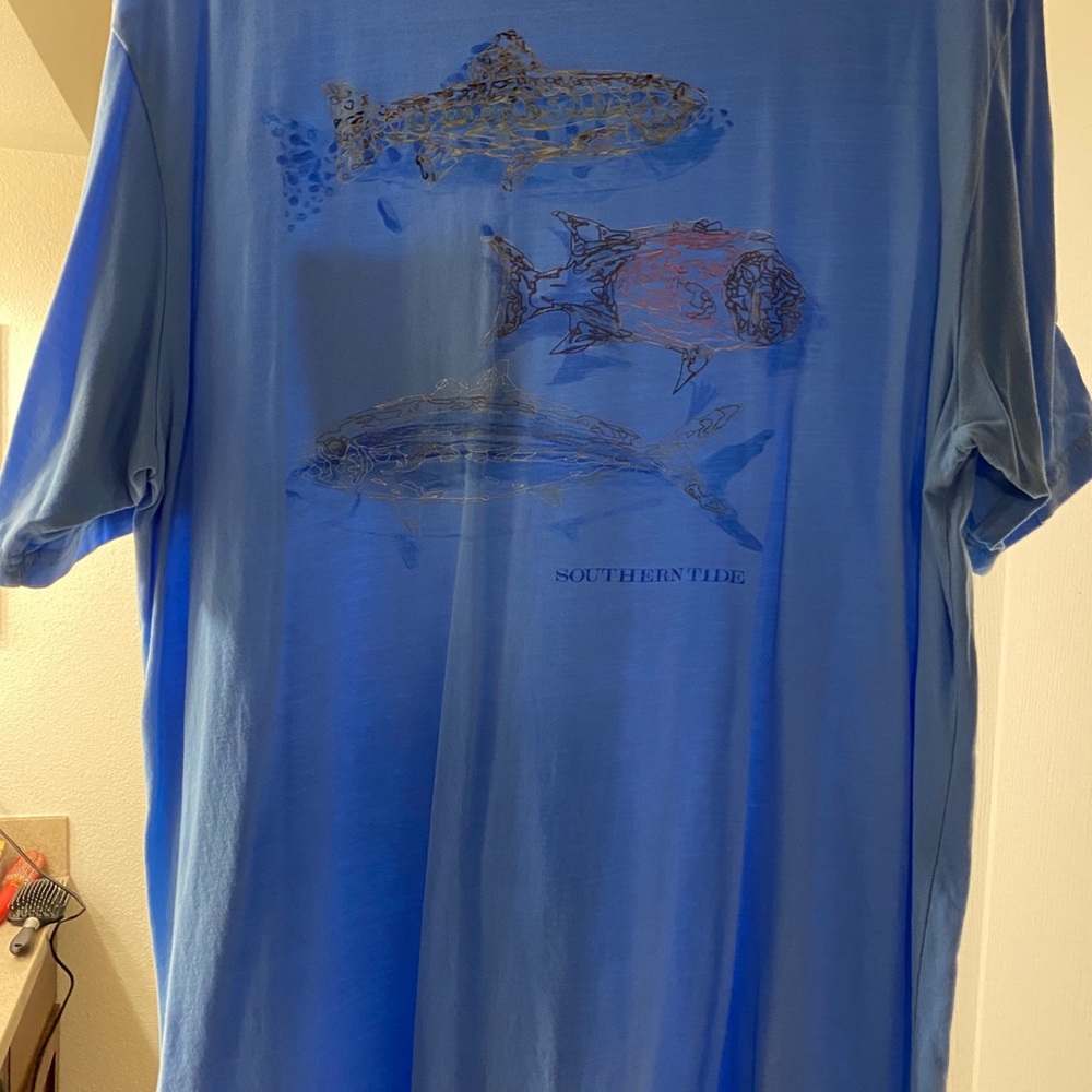 Southern Tide Men’s T-Shirt - Baby Blue - Size L